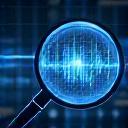 Icono de Diagnóstico - Lupa analizando datos