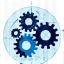 Icono de Estrategia - Engranajes y flechas de dirección