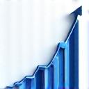 Icono de Medición - Gráfico ascendente con una barra de progreso